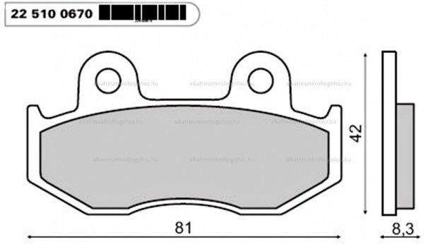 Fékbetét SUZUKI BURGMANN 250-450ccm RMS 0670