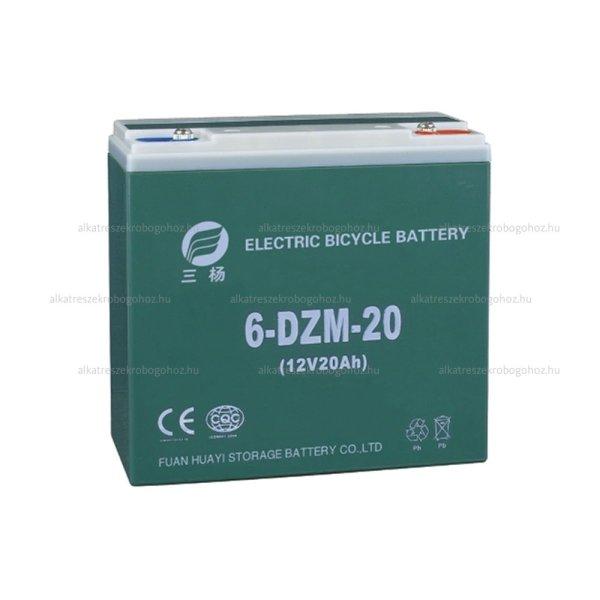 12V 20Ah elektromos kerékpár akkumulátor (6-DZF-20 / 6-DZM-20)