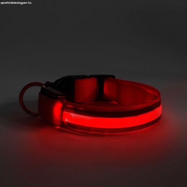 Yummie LED-es nyakörv - akkumulátoros - M méret - piros (60028B)