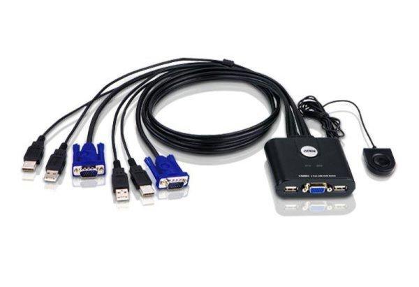 Egyéb - Aten USB 2 portos KVM switch