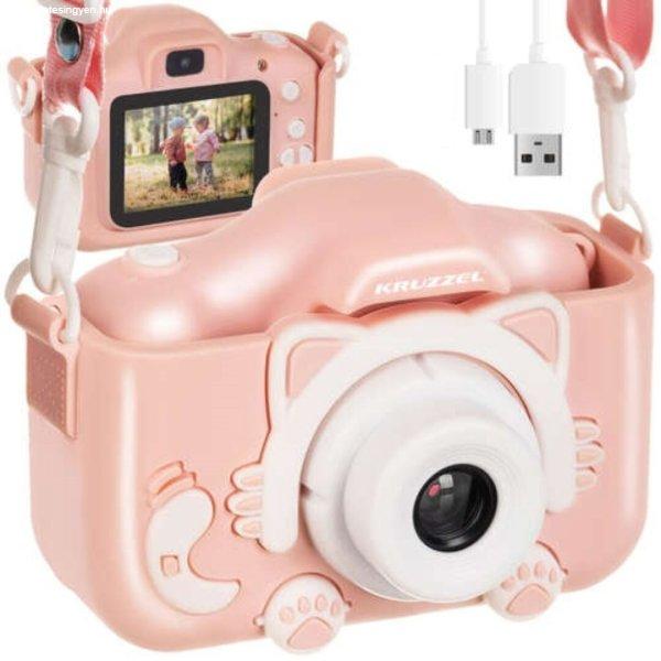 Kruzzel rózsaszín digitális fényképezőgép