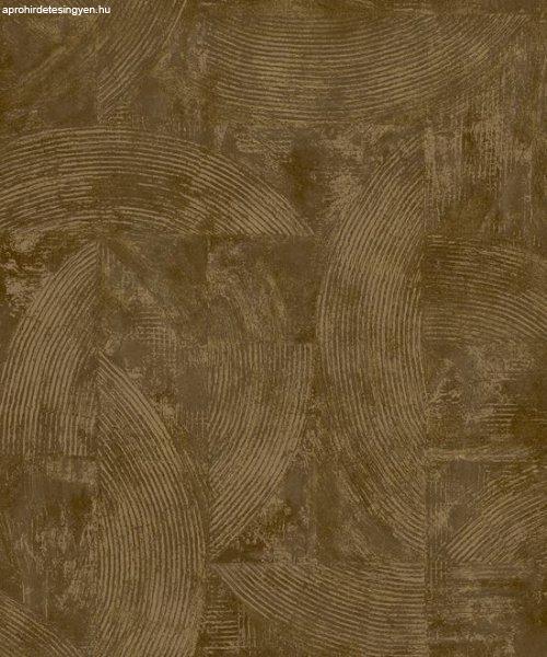 Barna-bronz absztrakt geometria mintás tapéták A56104