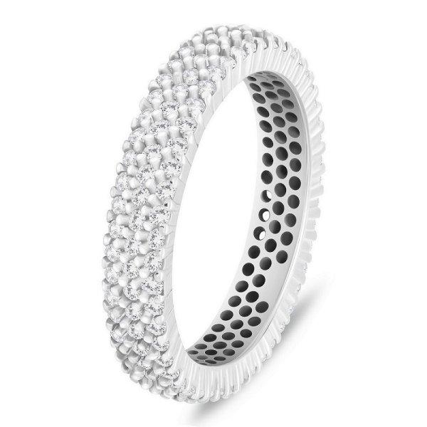 Brilio Silver Csillogó ezüst gyűrű átlátszó
cirkónium kövekkel RI117W 52 mm