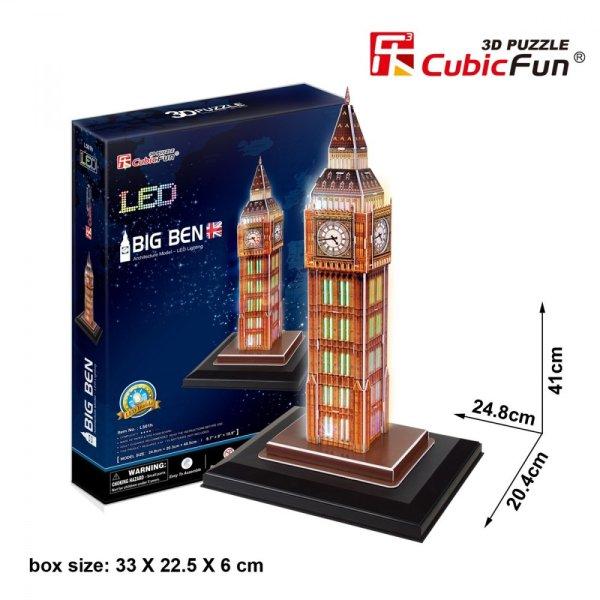 3d LED világítós puzzle: Big Ben (UK) Cubicfun épület makett Cubic Fun