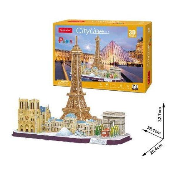 3D puzzle: CityLine Párizs CubicFun 3D híres épület makettek