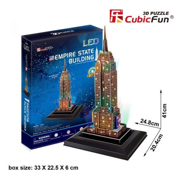 3d LED világítós puzzle: Empire State Building (USA) Cubicfun épület makett
Cubic Fun