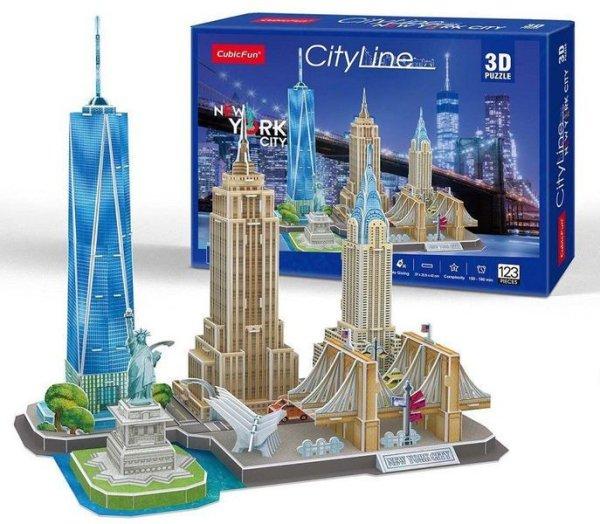 3D puzzle: CityLine New York City CubicFun 3D híres épület makettek