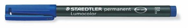 Alkoholos marker, OHP, 0,6 mm, STAEDTLER "Lumocolor® 318 F", kék