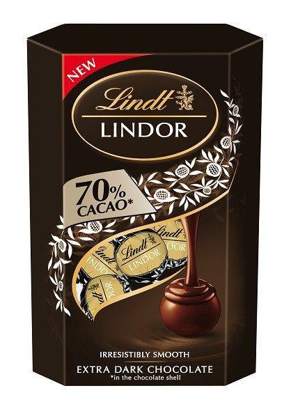 Lindt Lindor 200G Dark 70% Barna LNPR1207 (lányan olvadó csokoládé
töltelékkel töltött étcsokoládé praliné)