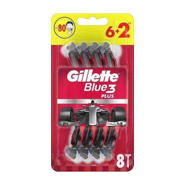 Gillette Eldobható borotvák Blue3 Plus 6+2 db