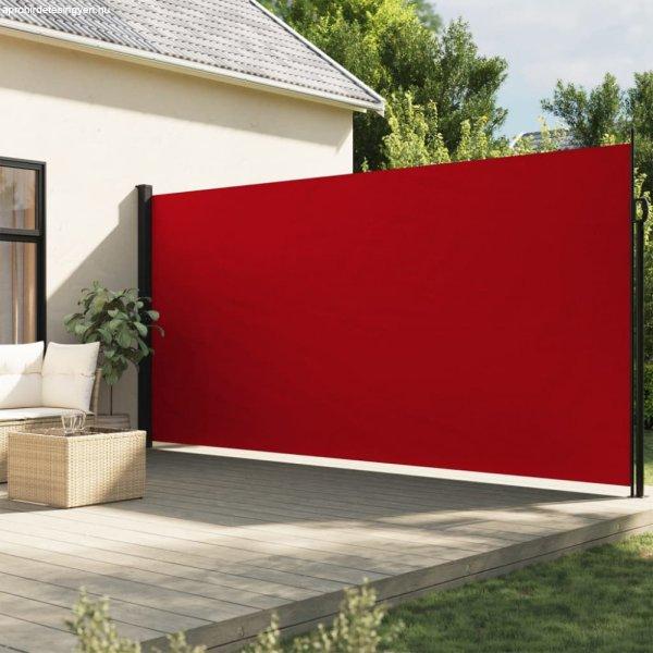 Piros behúzható oldalsó napellenző 220 x 600 cm