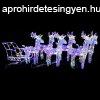 Akril rnszarvasos-sznos karcsonyi dekorci 320 LED-del