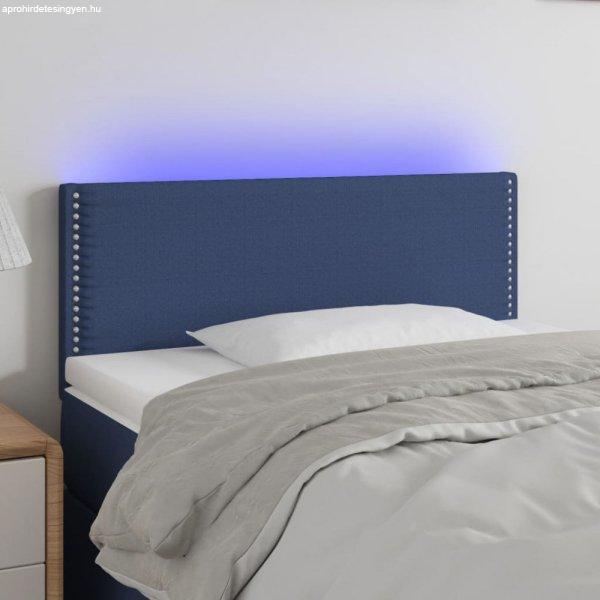Kék szövet LED-es fejtámla 80 x 5 x 78/88 cm