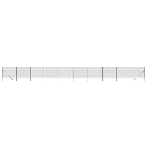 Antracitszürke horganyzott acél dróthálós kerítés 2x25 m