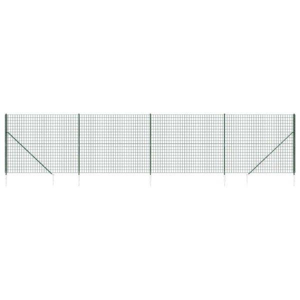 Zöld dróthálós kerítés cövekekkel 1,6 x 10 m