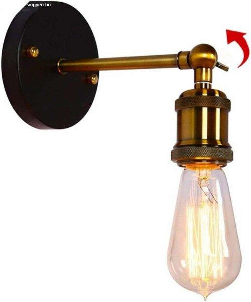 Vintage Réz Fali Lámpa, E27 Foglalatta