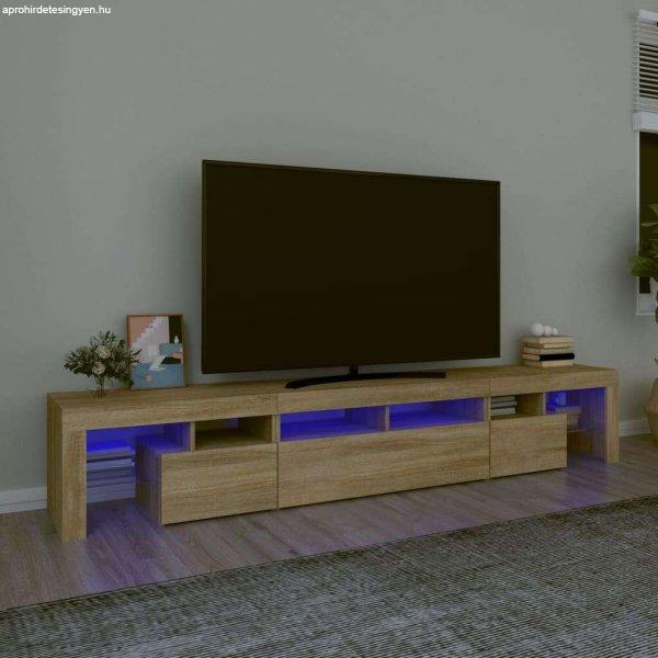 vidaXL sonoma-tölgy színű TV-szekrény LED-lámpákkal 230x36,5x40 cm