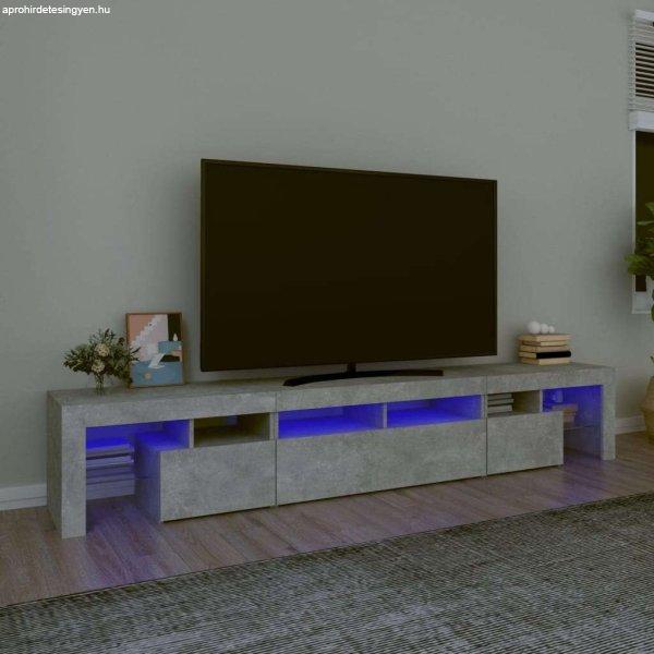 vidaXL betonszürke TV-szekrény LED lámpákkal 230x36,5x40 cm