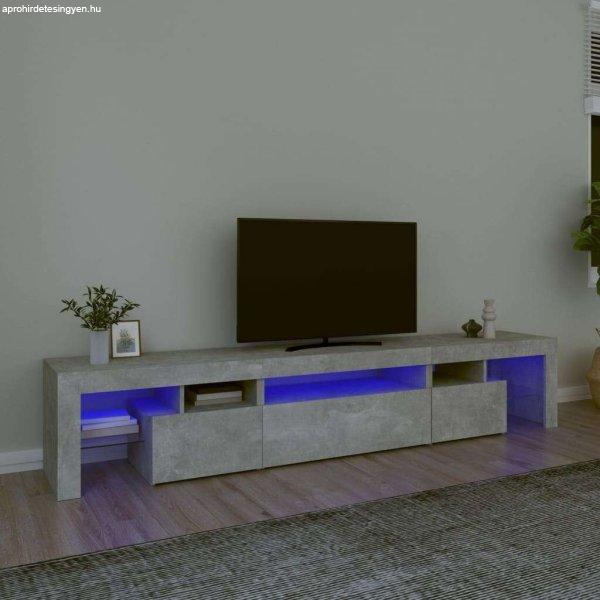 vidaXL betonszürke TV-szekrény LED lámpákkal 215x36,5x40 cm