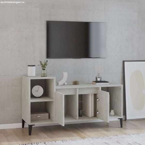 Betonszürke szerelt fa tv-szekrény 100 x 35 x 55 cm
