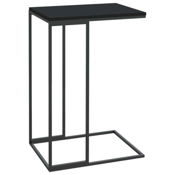 Fekete forgácslap kisasztal 40 x 30 x 59 cm