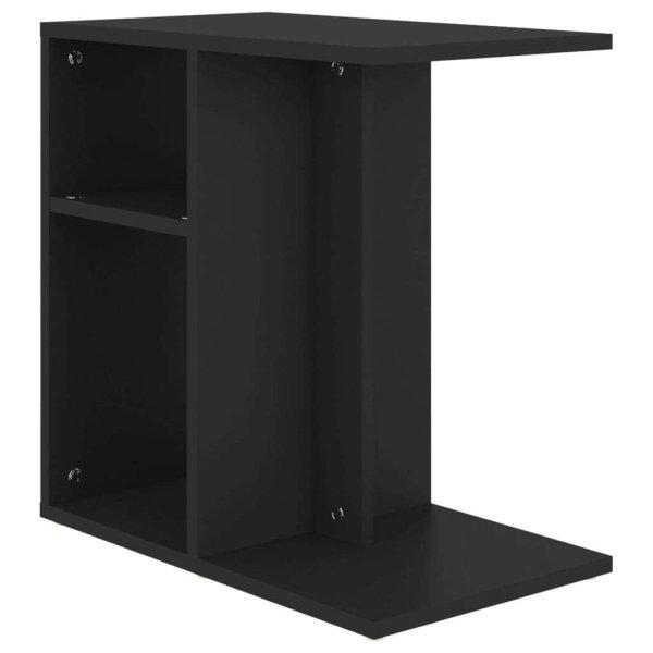 Fekete forgácslap kisasztal 50 x 30 x 50 cm