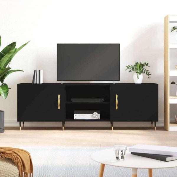 vidaXL fekete műfa TV-szekrény 150 x 30 x 50 cm