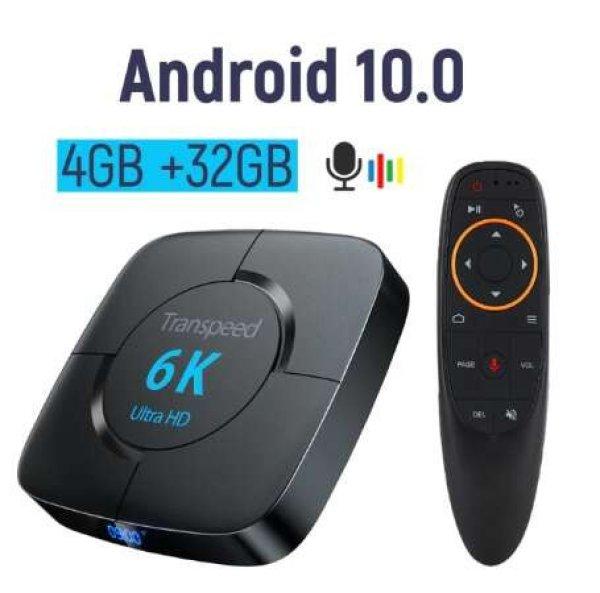 Okos TV box - 32GB, Android 10.0, hangvezérlés