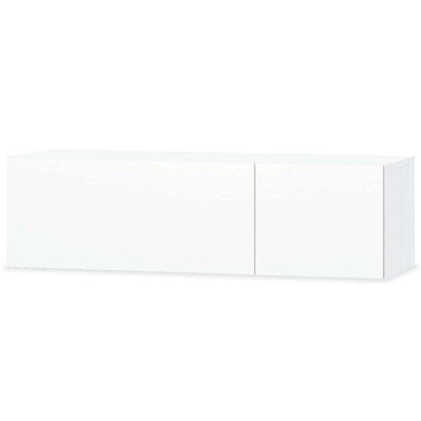 Fehér magasfényű faforgácslap tv szekrény 120 x 40 x 34 cm