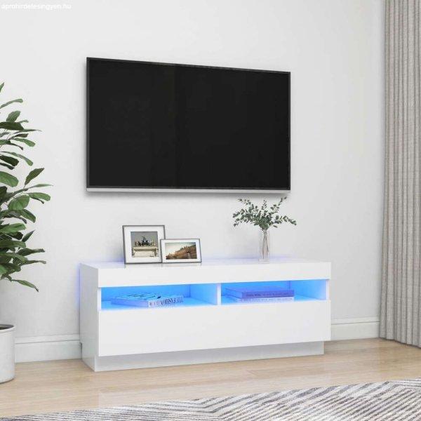 vidaXL fehér TV-szekrény LED-világítással 100 x 35 x 40 cm