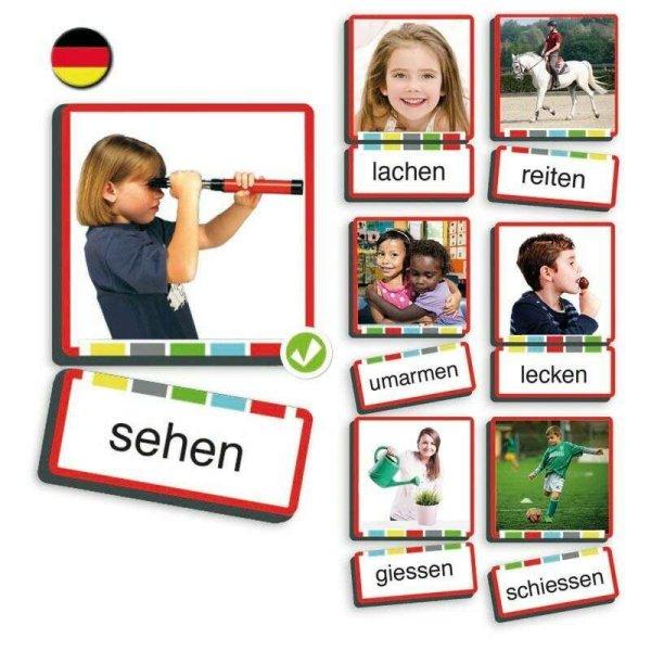 Kép és szó kártya - Igék, cselekvések német