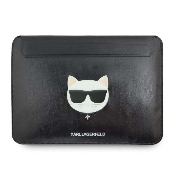 Karl Lagerfeld Choupette Head Embossed fekete laptop táska 16