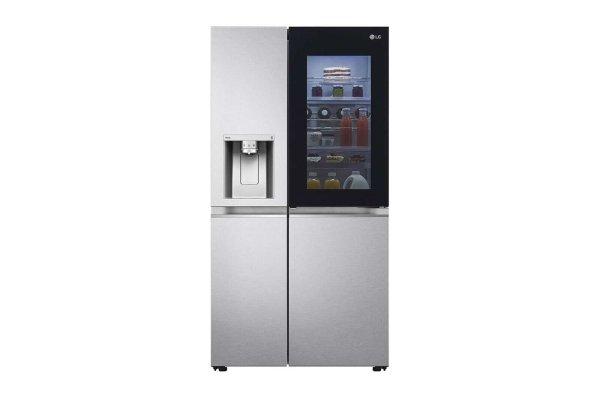 LG GSXV91MBAE Side by side hűtőszekrény, 635l, M: 179 cm, InstaView™, Craft
Ice™, DoorCooling+™, Total NoFrost, E energiaosztály, Inox - Fekete