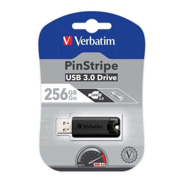Verbatim Pinstripe Usb Drive 256GB Black