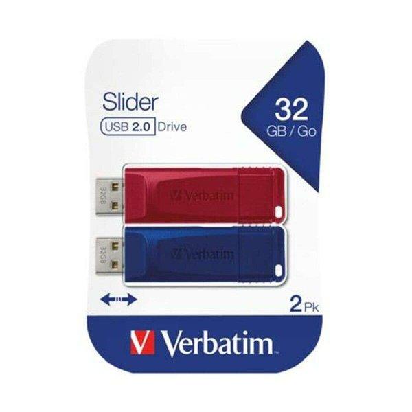 Pendrive Verbatim Slider 2 Darabok Többszínű 32 GB