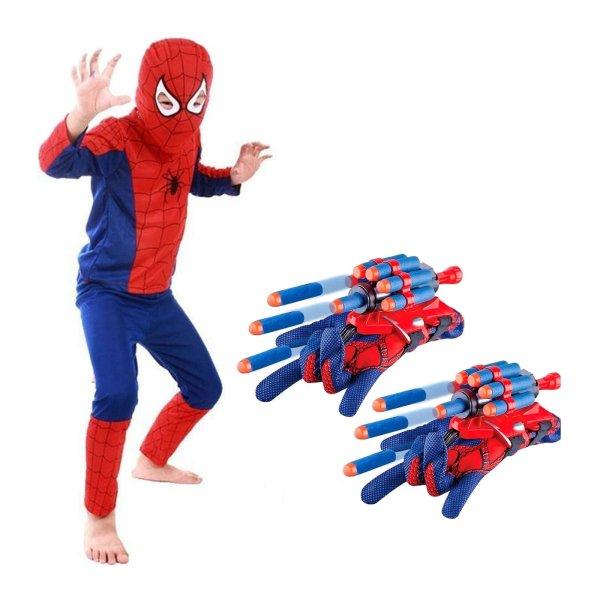Spiderman KidMania® jelmez szett két kesztyűvel indító szivacsos
tapadókoronggal 3-5 éves gyerekeknek 100 - 110 cm
