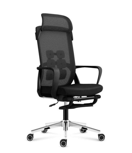 Manager Ergonomikus irodai szék kényelmes irodai szék  3.6, Állítható
magasság, lábtámasz, Fekete