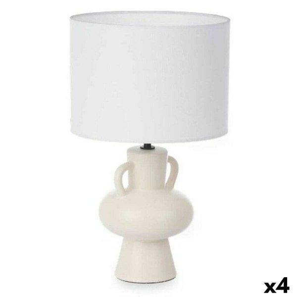 Asztali lámpa Váza 40 W Fehér Kerámia 24 x 39,7 x 24 cm (4 egység)