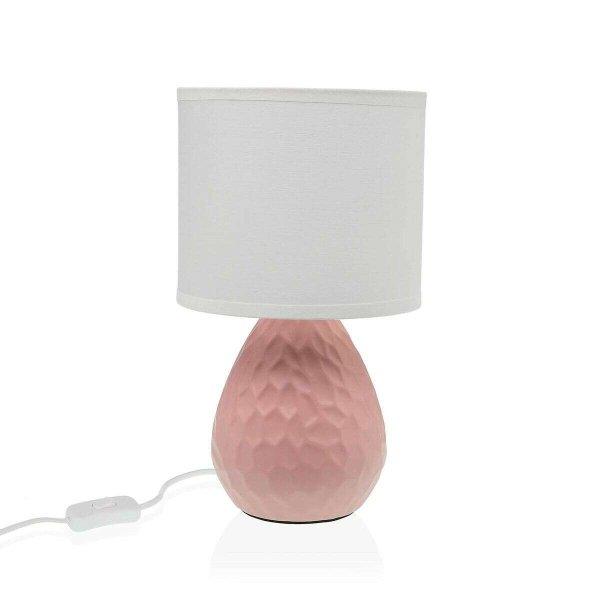 Asztali lámpa Versa Rózsaszín Fehér Kerámia 40 W 15,5 x 27,5 cm