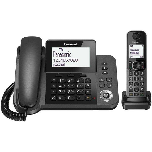 Vezetékes Telefon Panasonic KX-TGF310 Fehér Fekete Szürke