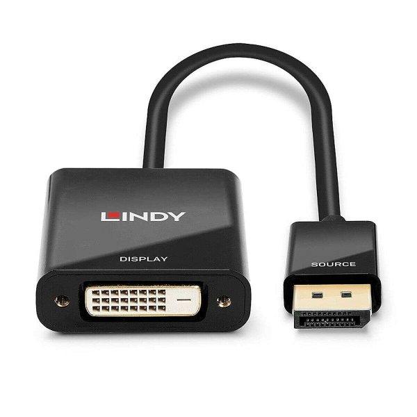 DisplayPort–DVI Adapter LINDY 41734 Fekete