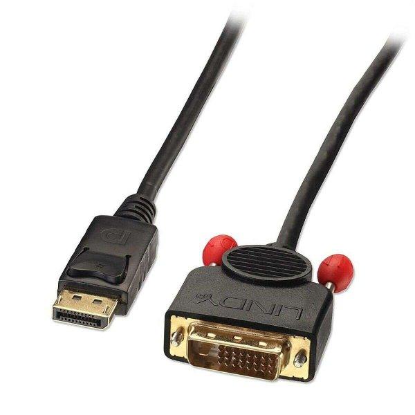 DisplayPort–DVI Adapter LINDY 41492 3 m Fekete
