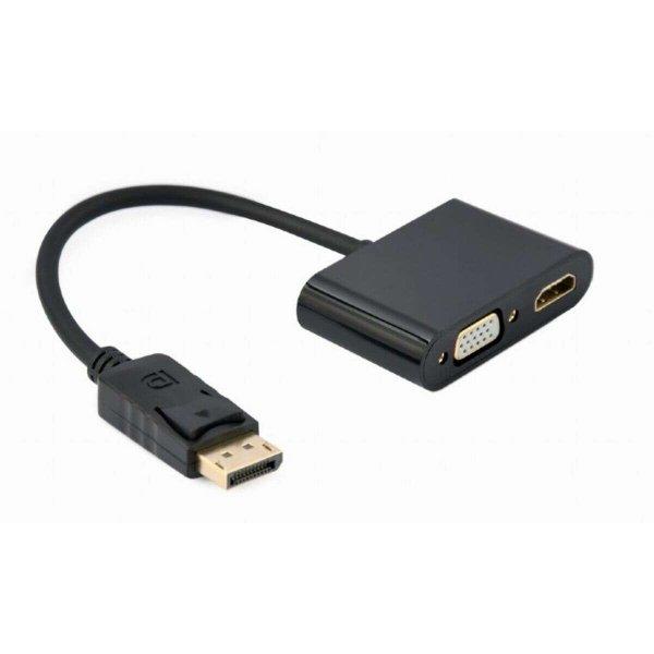 DisplayPort kábel GEMBIRD A-DPM-HDMIFVGAF-01 Fekete 10 cm