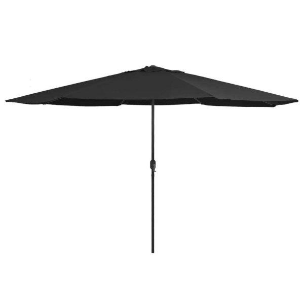 vidaXL fekete kültéri napernyő fémrúddal 400 cm