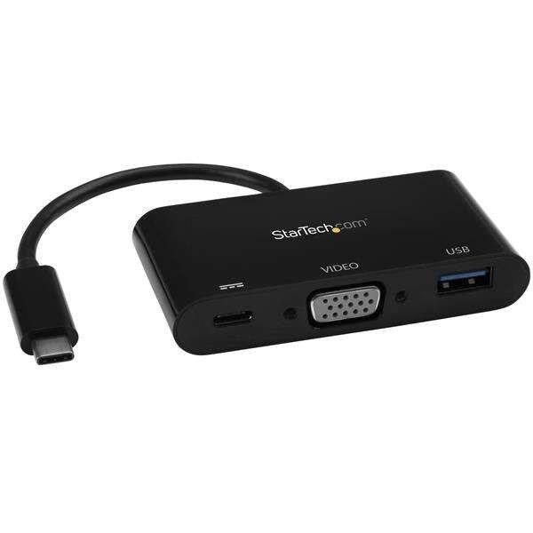 Startech - USB-C TO VGA ADAPTER WITH PD PD & USB PORT - USB-C ADAPTER