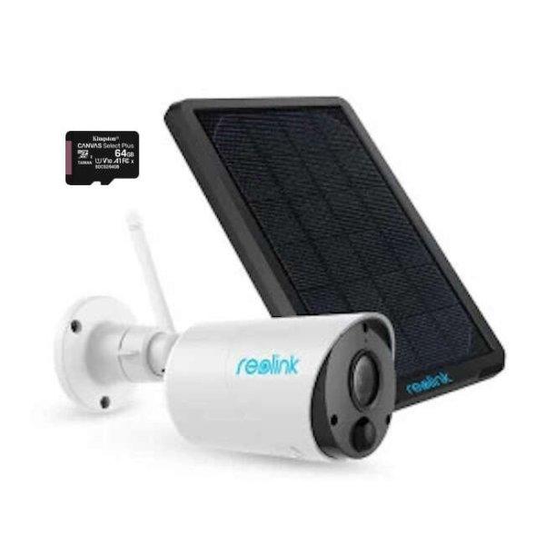 Reolink Argus ECO-V2 térfigyelő kamera, WIFI, napelemmel, személy/jármű
érzékelés, éjjellátó, 64 GB-os Micro SD kártya, 3 MP HD felbontás,
mozgásérzékelő, Push riasztások