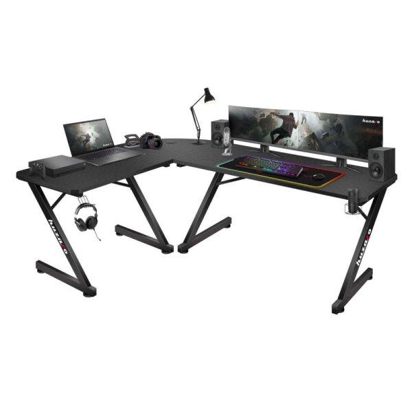 Gamer asztal ,sarokasztal, minőségi íróasztal, pohártartó Hero 7.0 Fekete