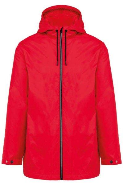 Kariban kapucnis unisex kabát, mikropolár béléssel KA6153, Red-3XL