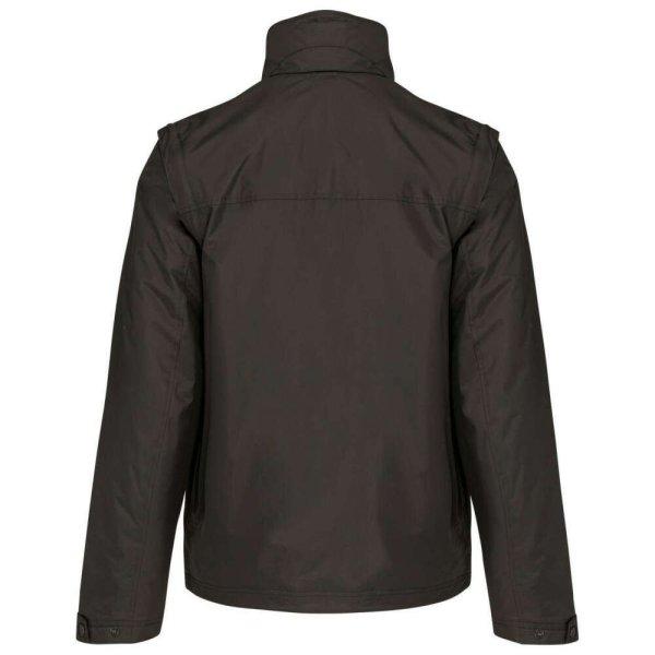 Kariban levehető ujjú bélelt kabát KA639, Dark Grey/Orange-M
