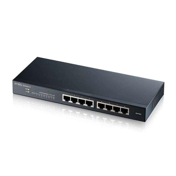 Zyxel GS1900-8 Vezérelt L2 Gigabit Ethernet (10/100/1000) Fekete